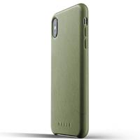 Mujjo Leather Case iPhone XS Max Olijf