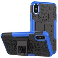 iPhone X Anti-Slip Hybrid Case - Blauw / Zwart