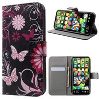 iPhone X Style Series Wallet Case - Vlinders / Bloemen