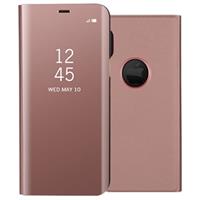 iPhone X Luxury Series Mirror View Flip Cover - Rose Gold