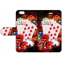 B2Ctelecom iPhone 6 | 6s Boekhoesje Casino Met Opbergvakjes