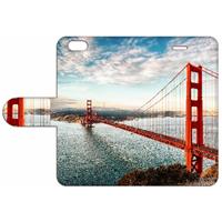 B2Ctelecom iPhone 6 | 6s Boekhoesje Uniek Design Golden Gate Bridge