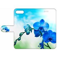 B2Ctelecom Apple iPhone 7 Plus | 8 Plus Uniek Design Hoesje Blauwe Orchidee Plant