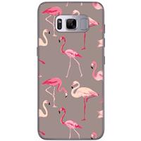 B2Ctelecom Samsung Galaxy S8 Uniek TPU Hoesje Flamingo's