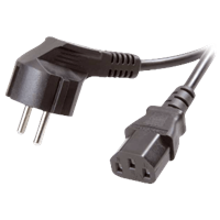 Vivanco Power lead 3 pin earthed IEC plug 1.8m