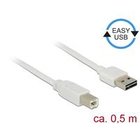 delock Kabel EASY-USB 2.0 Typ-A Stecker > USB 2.0 Typ-B Stecker 0,5 m