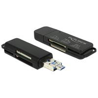 Delock USB OTG Card Reader mit USB 3.0 A + Micro-B Kombo Stecker - Del