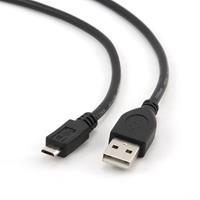 CableXpert USB Micro B naar USB-A kabel - USB2.0 - tot 2A / zwart - 0,30 meter