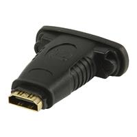 Valueline HDMI - DVI-adapter HDMI input - DVI vrouwelijk, verguld, zwart