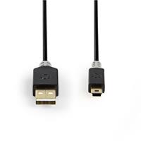 Nedis Kabel USB 2.0 A male - Mini 5-pins male 2,0 m Antraciet