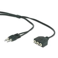 CableXpert Verlengkabel + splitter voor microfoon, hoofdtelefoon en/of speakers,