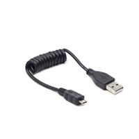 CableXpert Gedraaide USB kabel (A/MicroB), 0,6 m