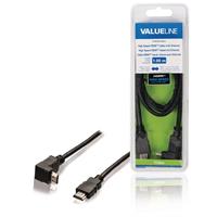 Valueline High Speed HDMI-kabel met ethernet HDMI-connector - HDMI-connector 270Â° gehoekt 1,00 m zwart