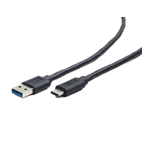 CableXpert USB-C naar USB-A kabel - USB3.0 - tot 2A / zwart - 0,10 meter
