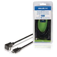 Valueline High Speed HDMI-kabel met ethernet HDMI-connector - HDMI-connector 90Â° gehoekt 3,00 m zwart