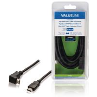 Valueline High Speed HDMI-kabel met ethernet HDMI-connector - HDMI-connector 270Â° gehoekt 3,00 m zwart