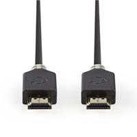 Nedis High Speed ​​HDMI ™ Kabel mit Ethernet / HDMI™ Stecker / HDMI™ Stecker / 4K@60Hz / 18 Gbps / 0.50 m / rund / PVC / Anthrazit / Verpackung mit