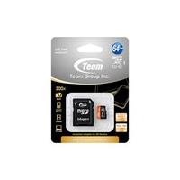 Team 64GB Micro SDXC Class 10 Flash Card with Adapter