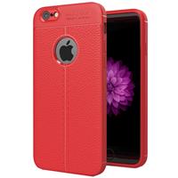 Apple Voor iPhone 6 Plus & 6s Plus Litchi textuur TPU terug Cover beschermhoes (rood)
