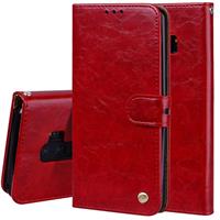 Voor Galaxy S9 Plus olie Wax textuur horizontaal lederen draagtas met houder & kaartsleuven & Wallet(Red) spiegelen