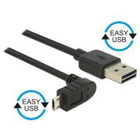 delock Kabel EASY USB 2.0-A > EASY Micro-B links/rechts gewinkelt Stecker/Ste