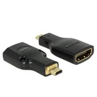 Delock micro-HDMI-D male naar HDMI-A female adapter