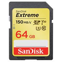 Sandisk SDXC Extreme 64GB 150MB/s V30 U3 UHS-I