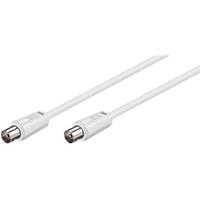 Antenna connection cable, white IEC/coax plug IEC/coax plug - Quality4