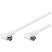 Goobay SAT antenna cable white, 3.50 m (100% shielded) 90? angled F-Quick plu