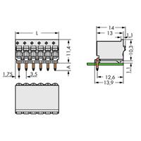 WAGO 2091-1374 Male behuizing-board 2091 Totaal aantal polen 4 Rastermaat: 3.50 mm 200 stuk(s)