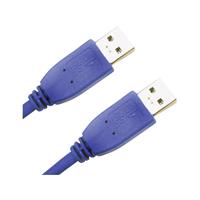 JJ JouJye USB 3.0 Aansluitkabel [1x USB 3.0 stekker A - 1x USB 3.0 stekker A] 1 m Blauw