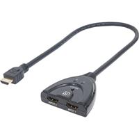 manhattan 2 Port HDMI-Switch LED-Anzeige, 3D-Wiedergabe möglich, vergoldete Steckkontakte 10