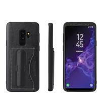 Fierre Shann volledige beschermende lederen Case voor Galaxy S9 PLUS met houder & kaartslot (zwart)