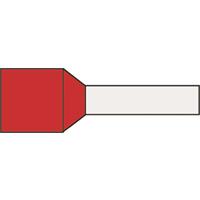 Klemko adereindhuls KL-T, koper, rood, bouwvorm std, nom. diam 1mm², huls 8mm