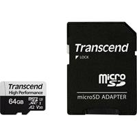 Transcend Premium 330S microSDXC-kaart 64 GB Class 10, UHS-I, UHS-Class 3, v30 Video Speed Class A2-vermogensstandaard, incl. SD-adapter