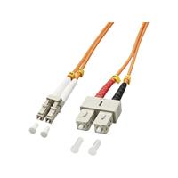 Lindy 5.0m OM2 LC - SC Duplex 5m LC SC Oranje Glasvezel kabel