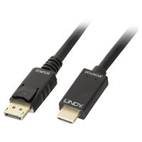 LINDY DisplayPort / HDMI Aansluitkabel [1x DisplayPort stekker - 1x HDMI-stekker] 0.5 m Zwart