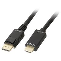 LINDY DisplayPort / HDMI Anschlusskabel [1x DisplayPort Stecker - 1x HDMI-Stecker] 1.00m Schwarz