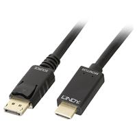 LINDY DisplayPort / HDMI Aansluitkabel [1x DisplayPort stekker - 1x HDMI-stekker] Zwart