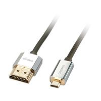 Cromo Slim hdmi High Speed a/d Kabel, 2m mit Ethernet (41682) - Lindy