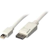 DisplayPort 2m Mini DisplayPort White - Displayport Kabel (2m, Mini DisplayPort, DisplayPort, Stecker, Stecker, Nickel) - Lindy