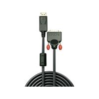 LINDY DisplayPort / DVI Anschlusskabel [1x DisplayPort Stecker - 1x DVI-Stecker 24+1pol.] 2.00m Schw
