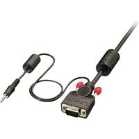 LINDY VGA / Jackplug Aansluitkabel [1x VGA-stekker, Jackplug male 3.5 mm - 1x VGA-stekker, Jackplug male 3.5 mm] 3 m Zwart