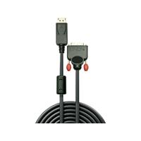 LINDY DisplayPort / DVI Anschlusskabel [1x DisplayPort Stecker - 1x DVI-Stecker 24+1pol.] 3.00m Schw