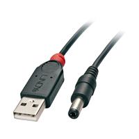 lindy USB 5.5 x 2.1 mm naar USB A voedingskabel - 2.0 - 