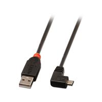 LINDY USB 2.0 Anschlusskabel [1x USB 2.0 Stecker A - 1x USB 2.0 Stecker Micro-B] 0.50m Schwarz