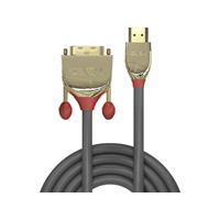LINDY HDMI / DVI Anschlusskabel [1x HDMI-Stecker - 1x DVI-Stecker 18+1pol.] 1.00m Grau