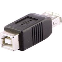 Lindy USB A/B USB A USB B Zwart kabeladapter/verloopstukje