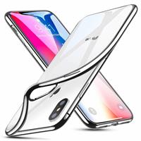 ESR iPhone X hoesje ultradun galvanische Zilver zijkant zacht TPU