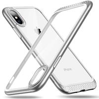 iPhone X bumper met transparant achterkant zilver